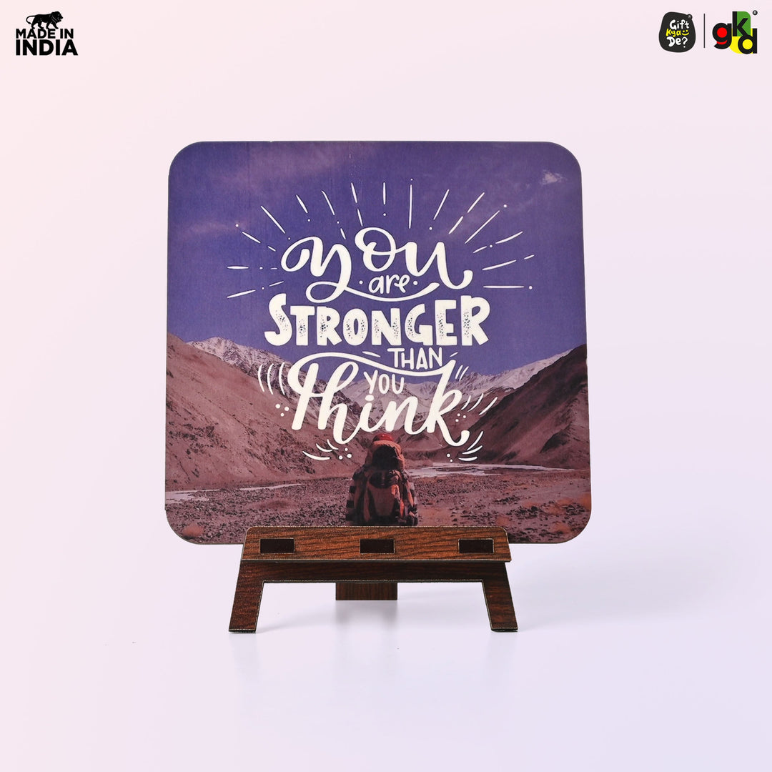 Motivational Table Top Frame for Desk | Inspirational Quotes for Office, Study, Home Decor | 6 Variants | Wooden Frame with Stand