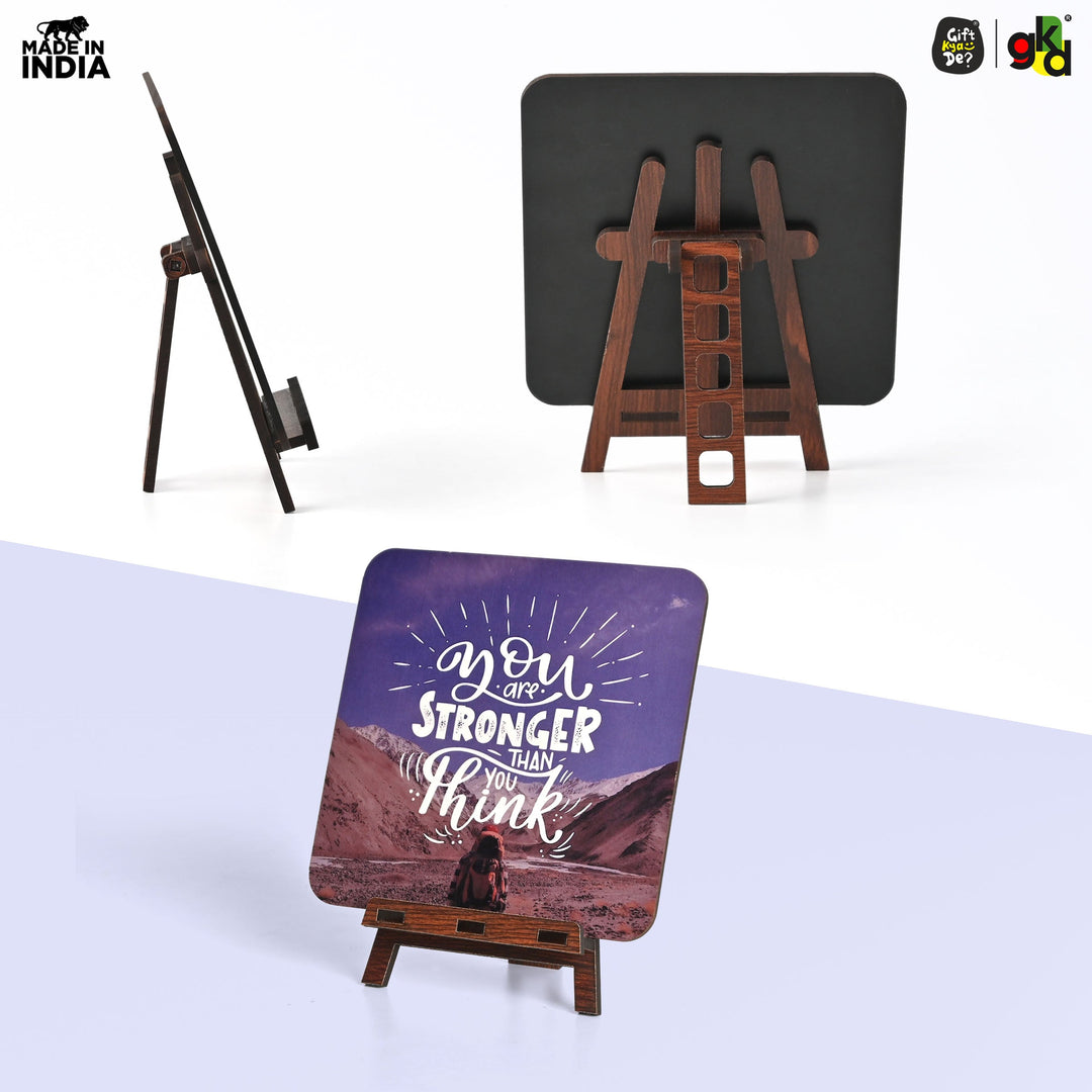 Motivational Table Top Frame for Desk | Inspirational Quotes for Office, Study, Home Decor | 6 Variants | Wooden Frame with Stand