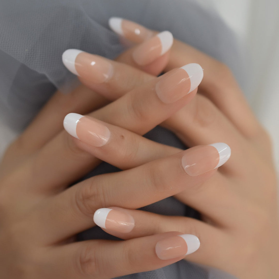 Manicure | French Tip | Medium Round, Press-On Nails