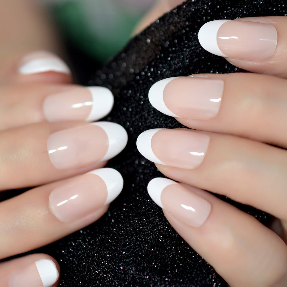 Manicure | French Tip | Medium Round, Press-On Nails
