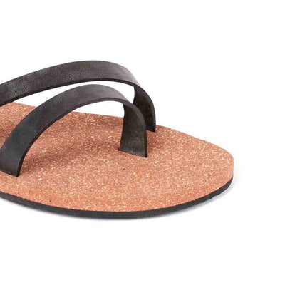 Zee Slingback Cork Sandals for Women (Brown)