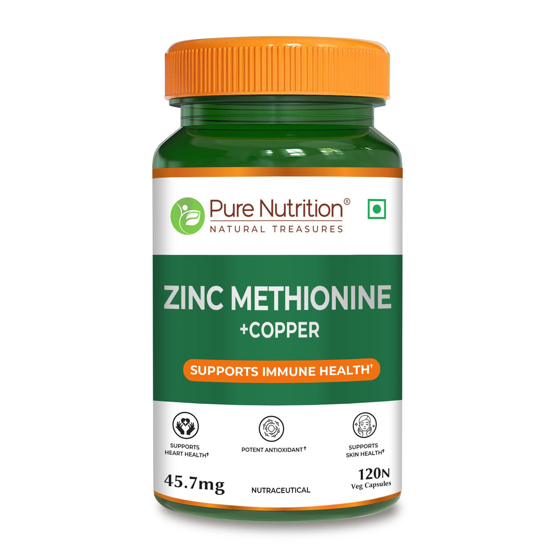 Pure Nutrition Zinc Methionine Veg Capsules – 120 Caps