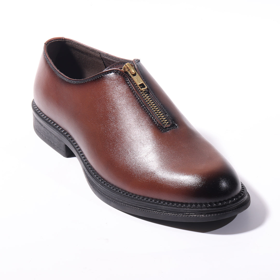 Monkstory Atelier 1937 Zip Up Oxford Slip-Ons – Brown