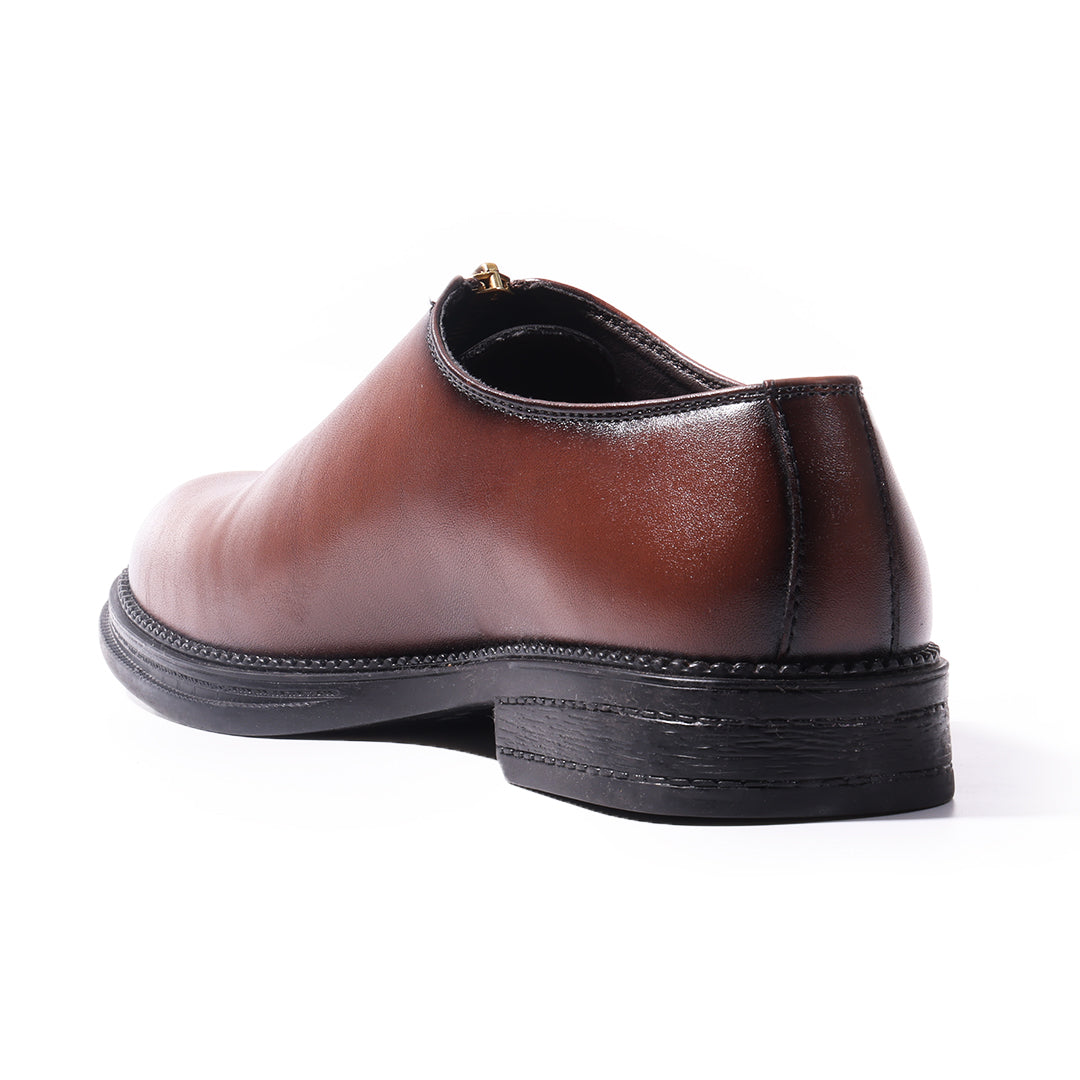 Monkstory Atelier 1937 Zip Up Oxford Slip-Ons – Brown