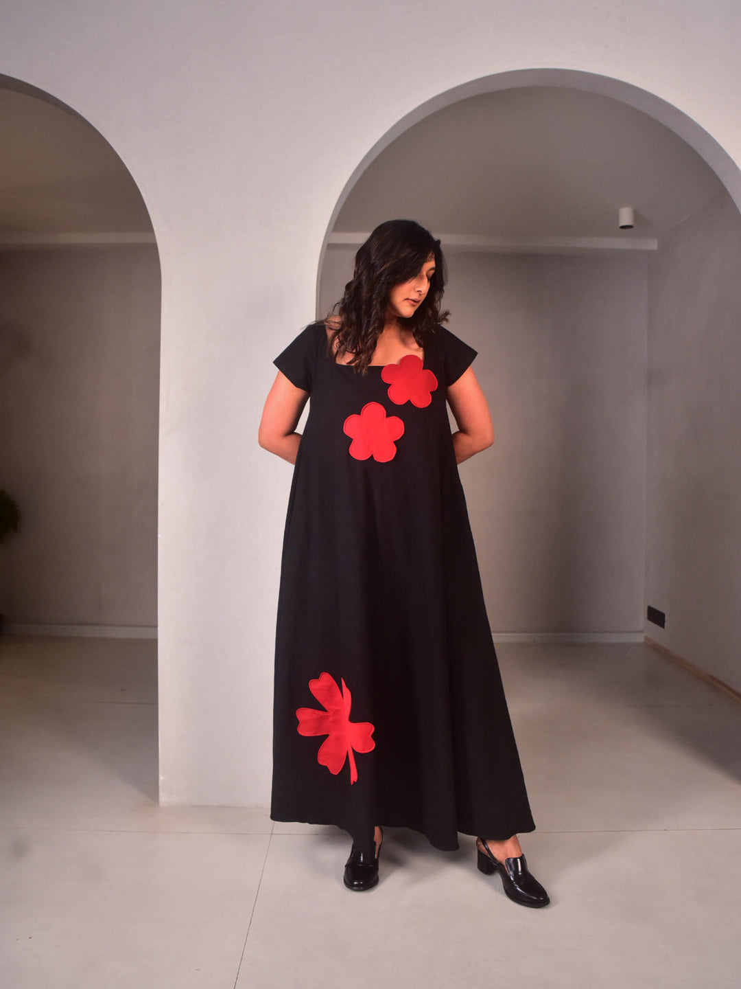 WhySoBlue Zoey Dress with Applique