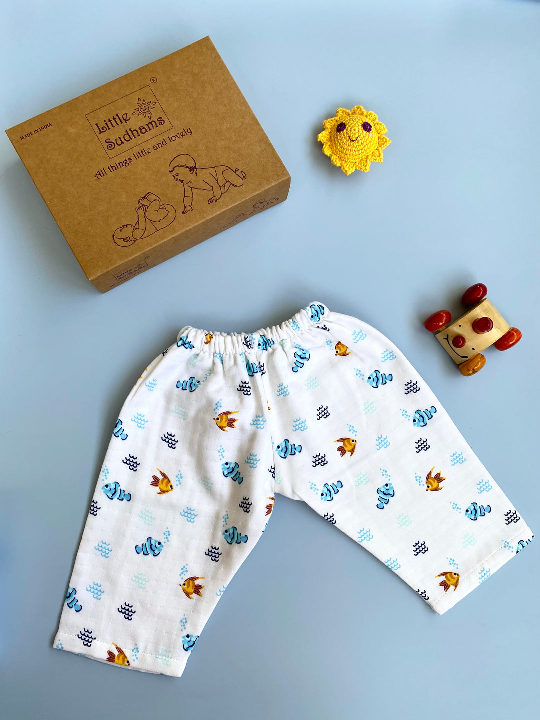 Little Sudhams Organic Cotton Muslin Baby Full-Sleeve Set