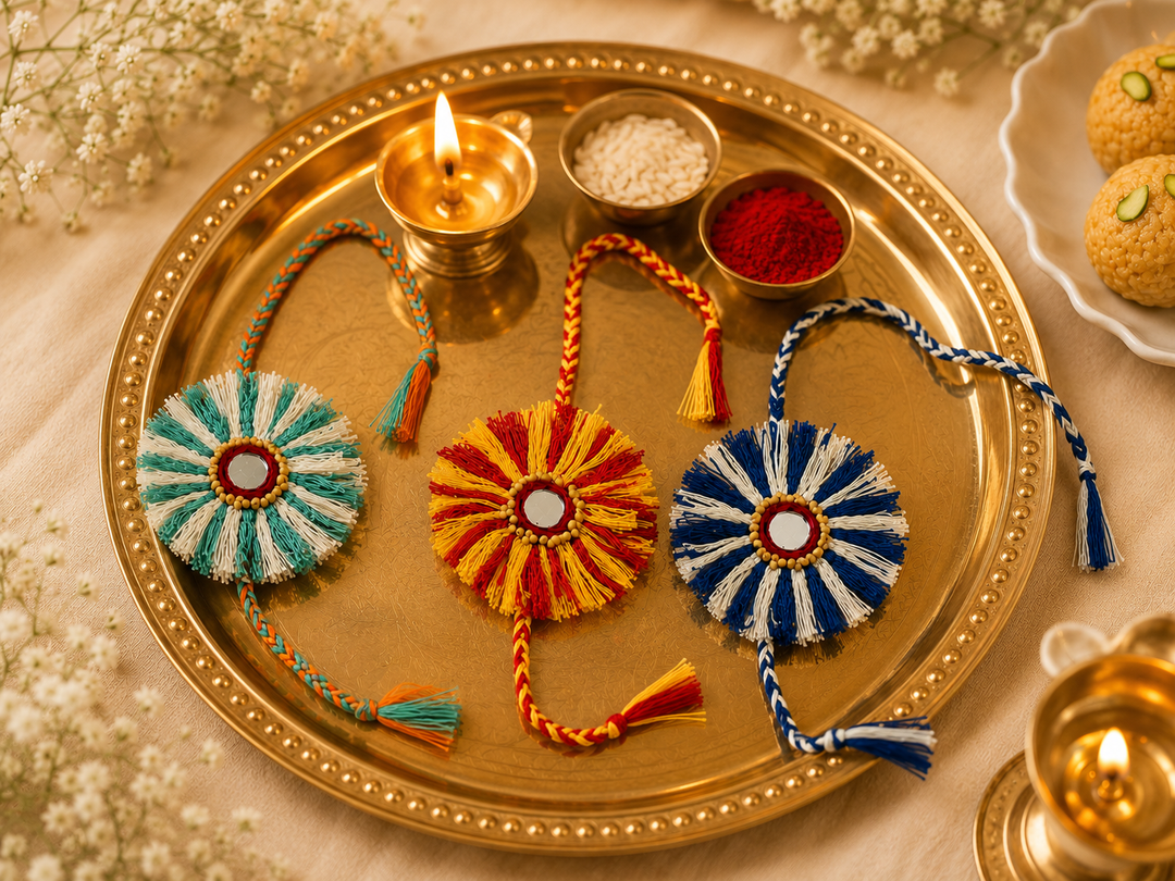 Mustard Bloom Rakhi | Handmade Plantable Rakhi with Yellow Mustard Seeds