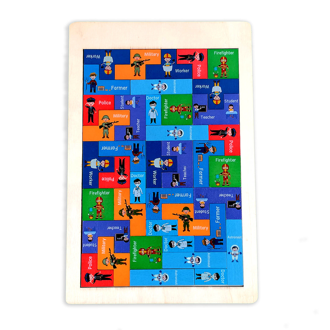 Wudly Wooden Six Russian learning puzzle 