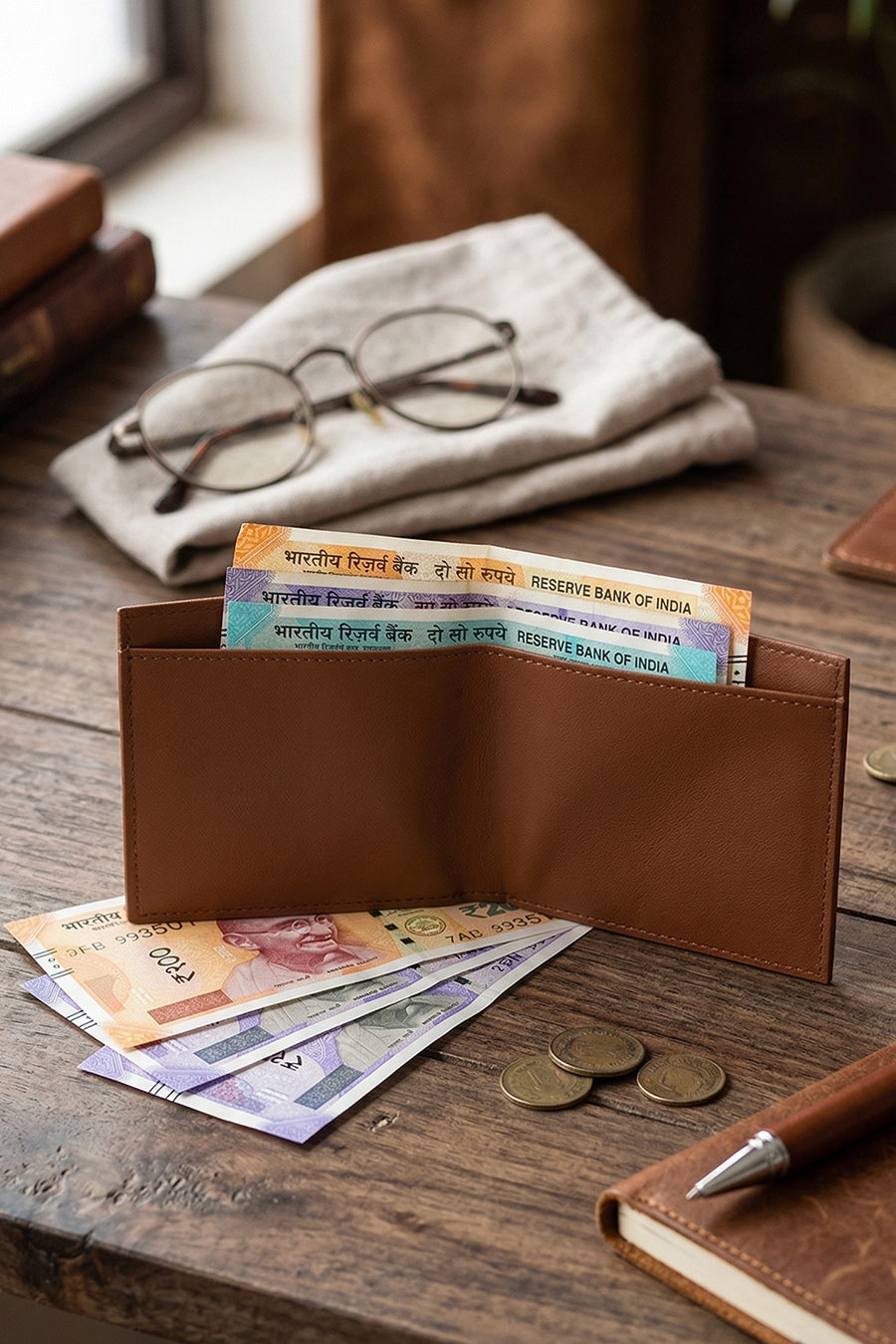 Slim Vegan Leather Men Wallet