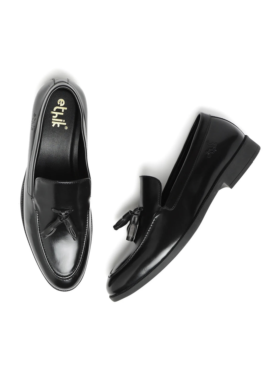 Tassio Black Tassel Loafers