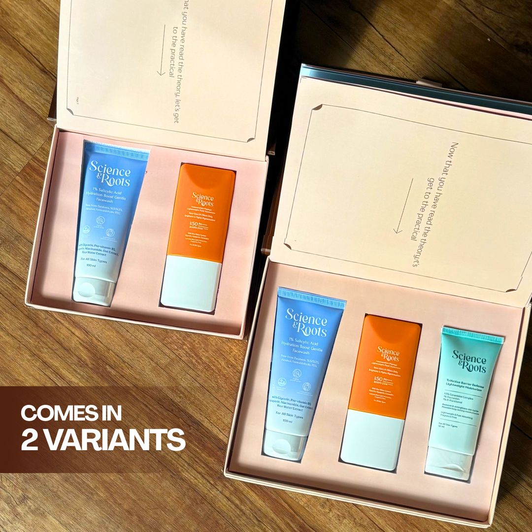 Science & Roots Skincare Handbook - More than a gift box - A complete skincare experience | Suitable for sensitive skin | All skin types - Cleanse, Hydrate & Protect