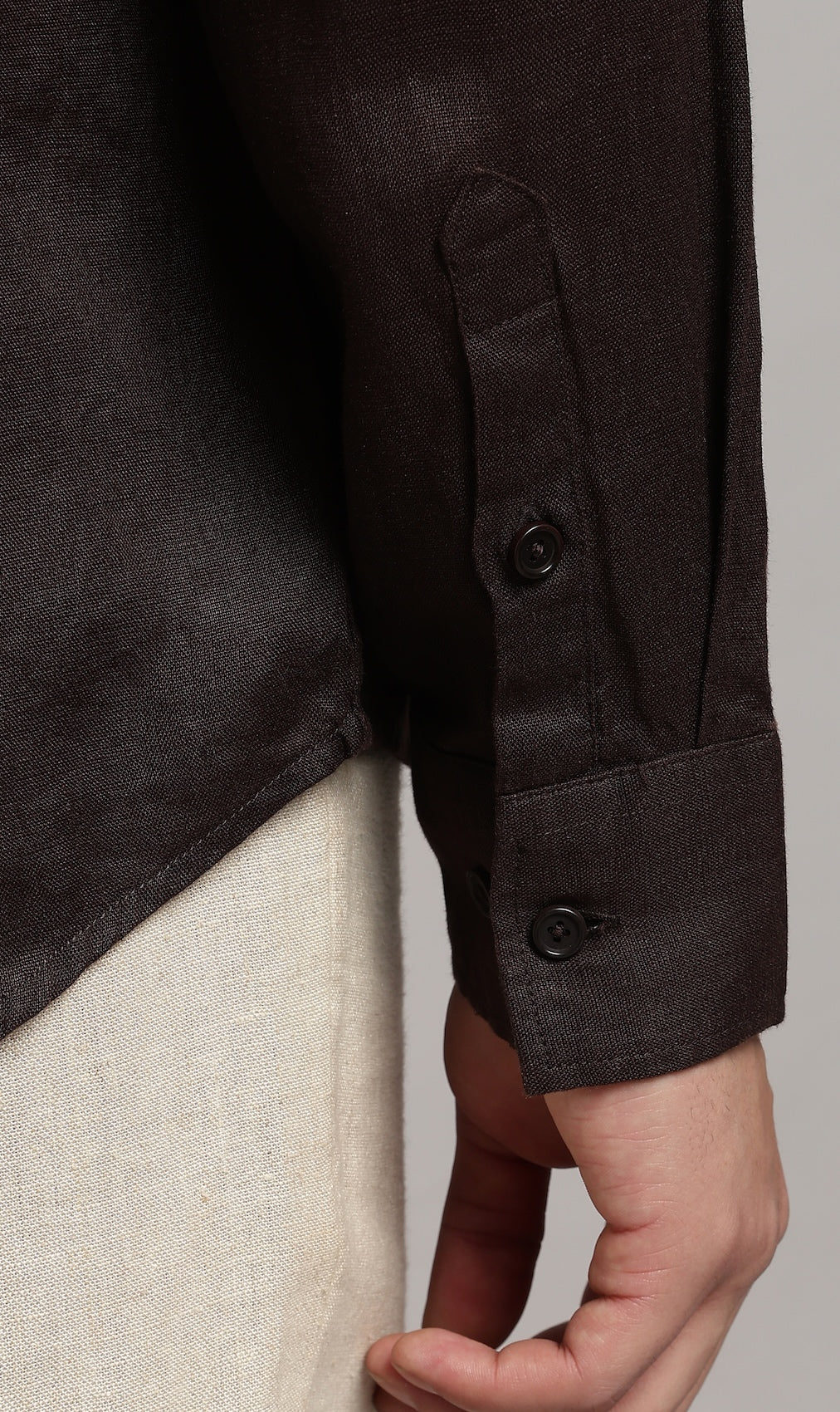 Cocoa Brown Linen Shirt