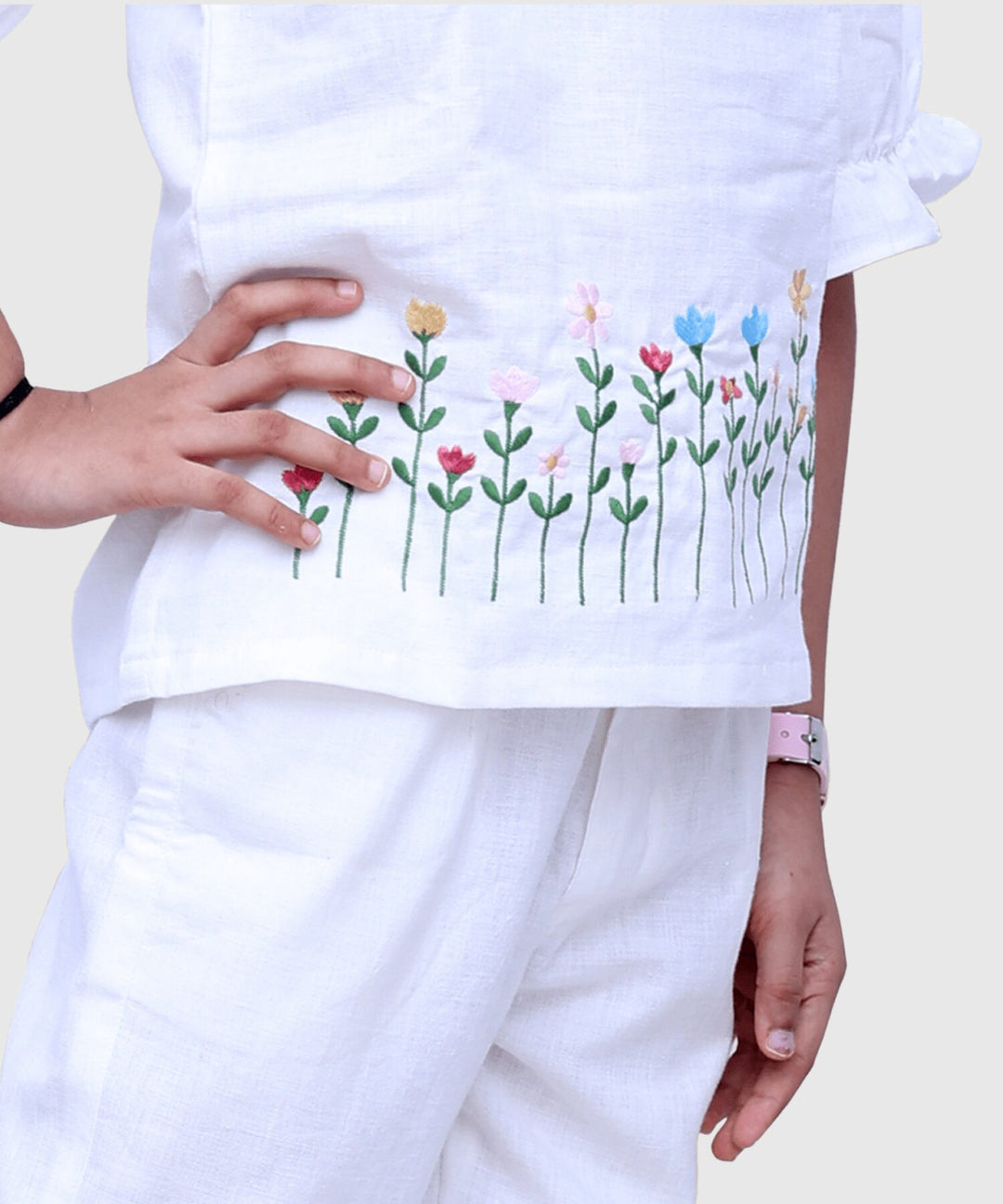 White Multi Floral Co-ord Set