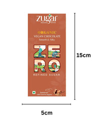 Zugar Vegan Smooth & Silky Dark Chocolate | Organic Cacao, No Refined Sugar | 45g