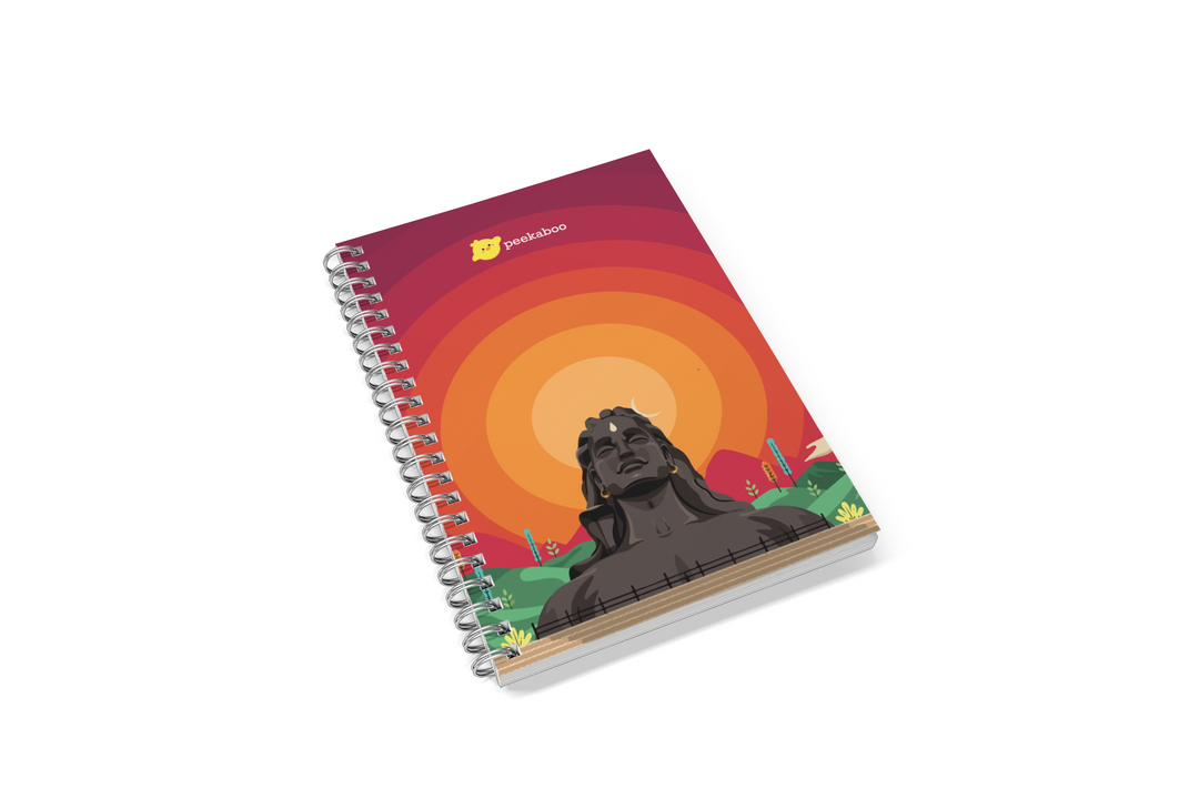 Shiva Peekaboo Notebook - A5 Size Wiro Spiral Binding