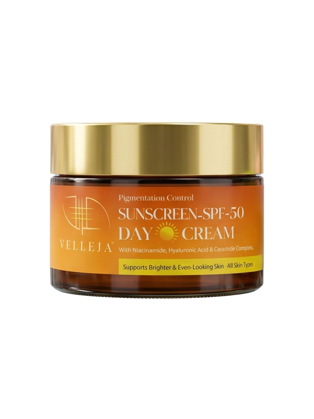 Velleja SPF 50+ PA++++ Sunscreen Day Cream with Niacinamide & 4-Butylresorcinol