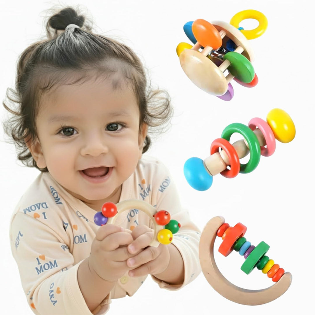 Wudly Wooden Rattle Gift Set