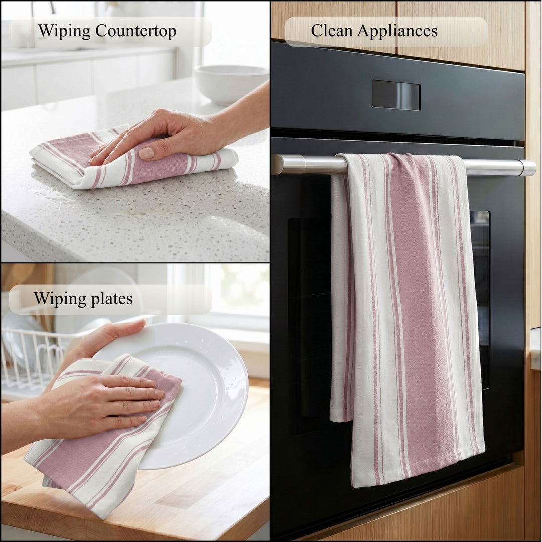 Striped Cotton Dish Towels ( Set of 2 )