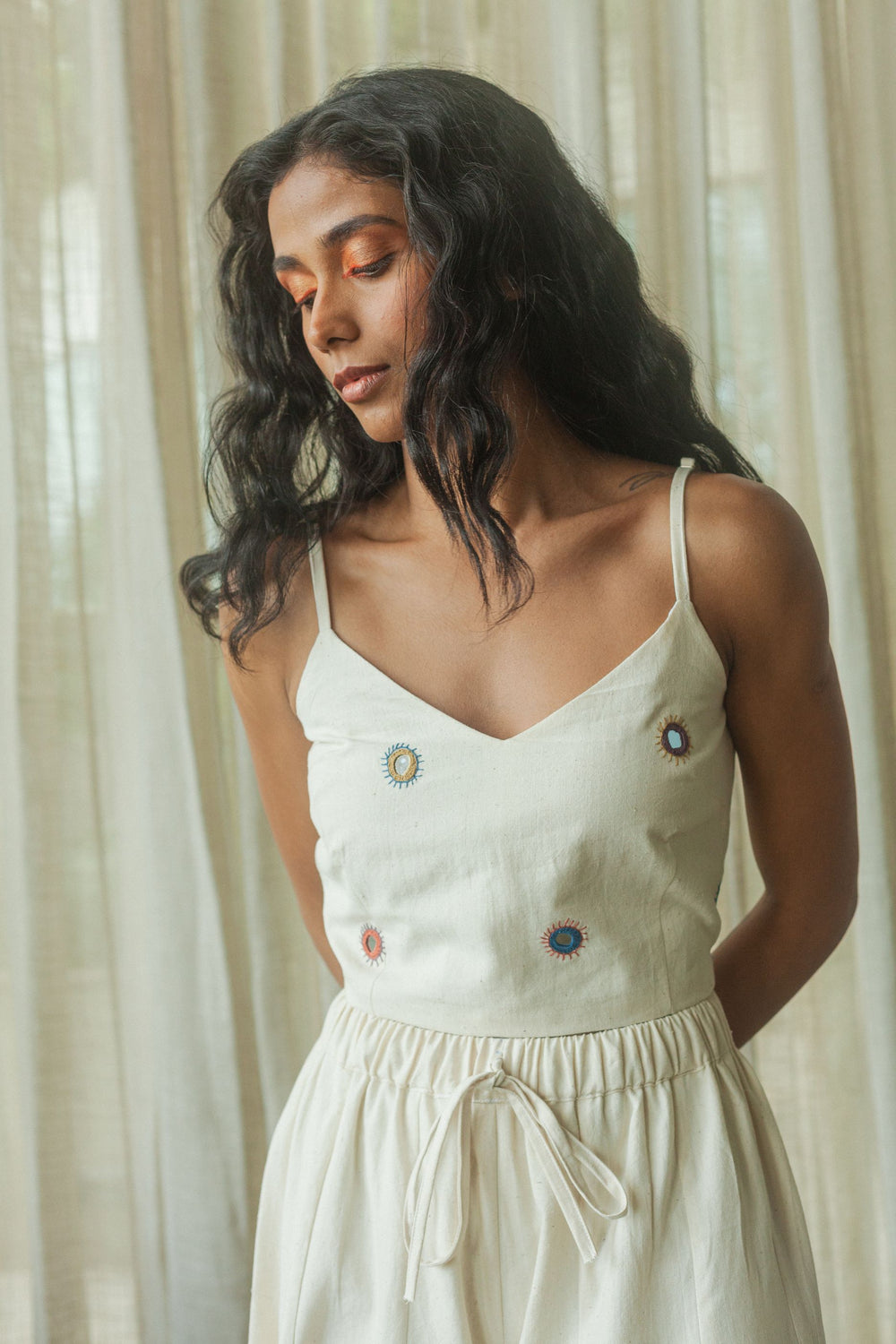 The Santra Project Organic Cotton Surya Cropped Top