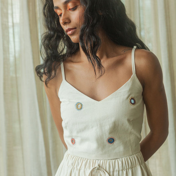 The Santra Project Organic Cotton Surya Cropped Top
