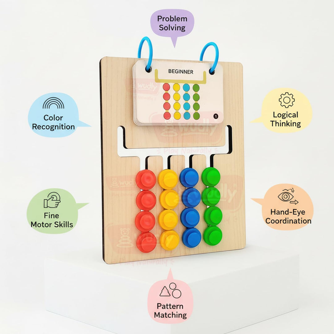 Wudly Wooden Color Dot Match