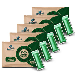 Ecosys Eco Friendly Disinfectant All Purpose Cleaner 5 litres Liquid Capsules - 1 Soluble Capsule Each (Pack of 4)