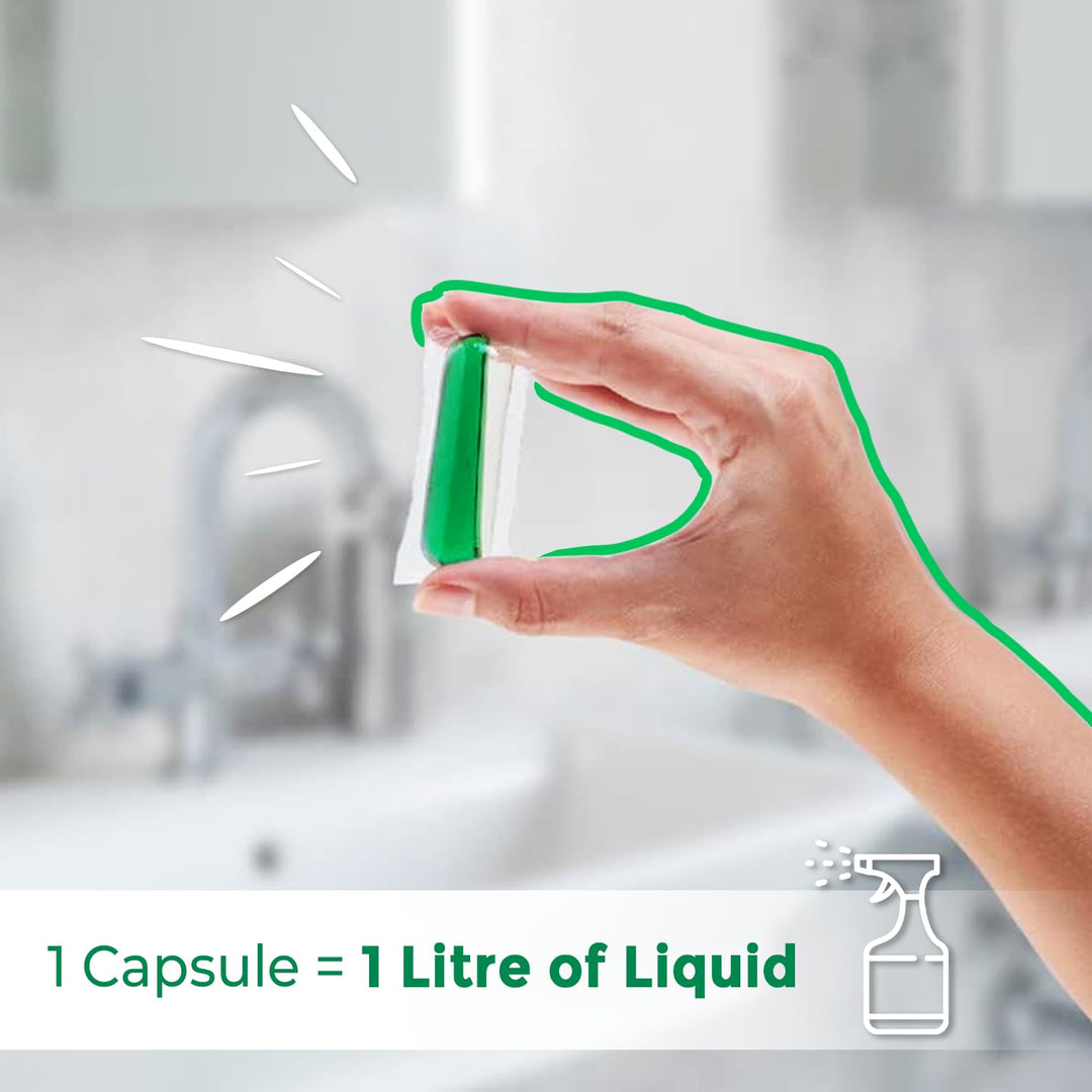 Ecosys Eco Friendly Disinfectant All Purpose Cleaner 5 litres Liquid Capsules - 1 Soluble Capsule Each (Pack of 4)