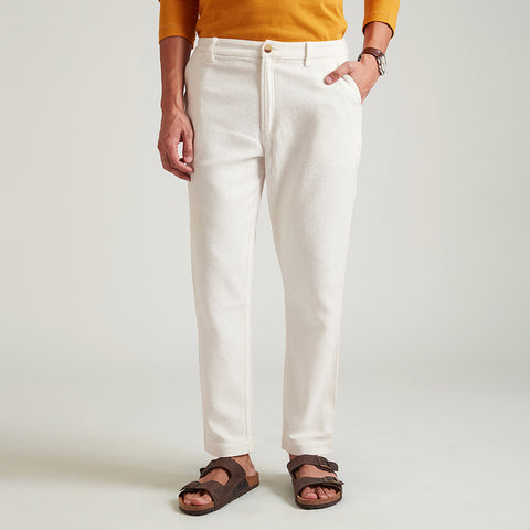 B77 Men's Pristine White Organic Cotton Pants