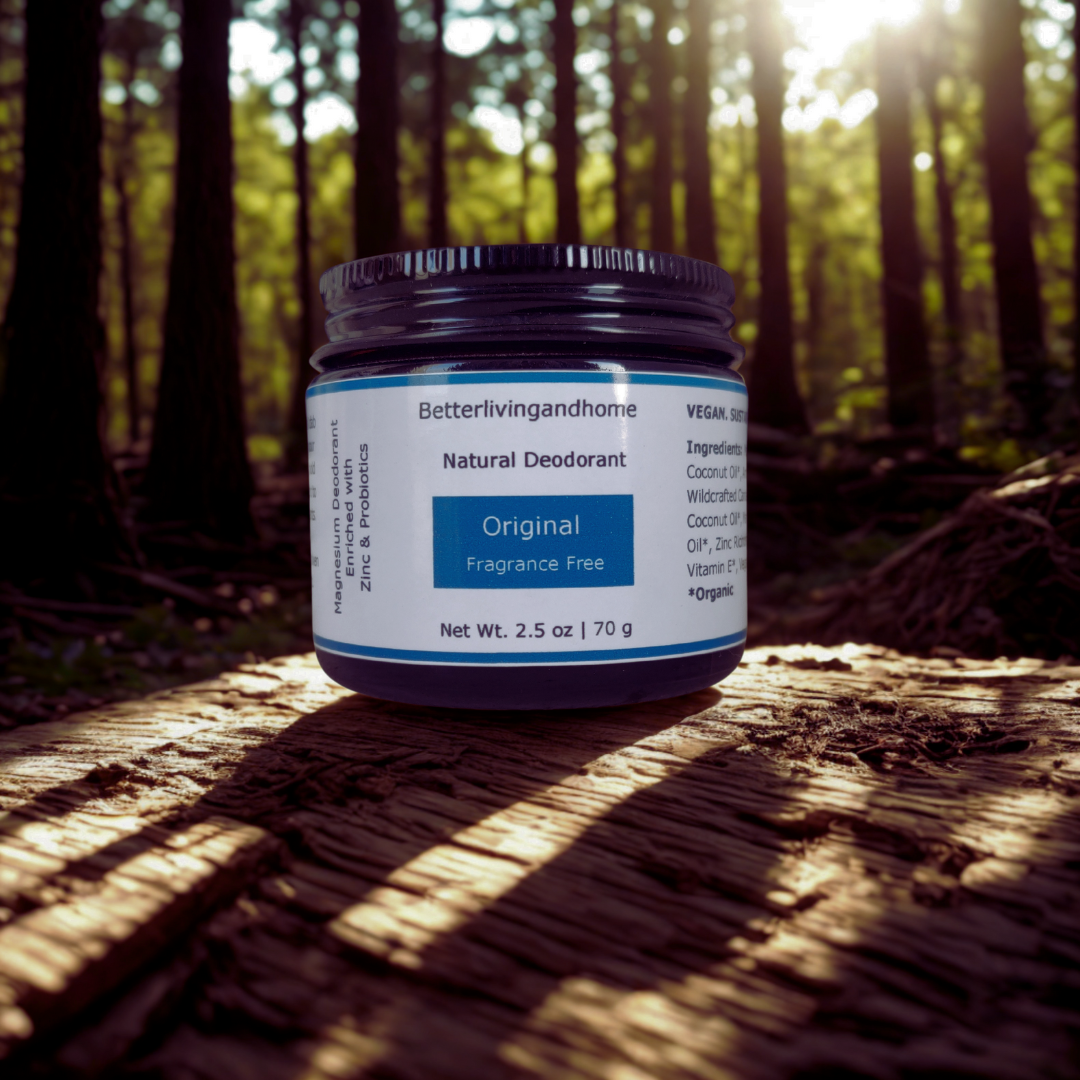 Betterliving And Home Original - Fragrance Free Natural Deodorant Enriched With Magnesium & Probiotics