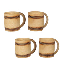 SILPAKARMAN Bamboo Coffee Mug - Set of 4