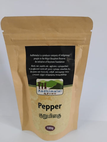 Aadhimalai - Tribal Harvest Nilgiris Pepper - Natural spice - Combo pack of 2