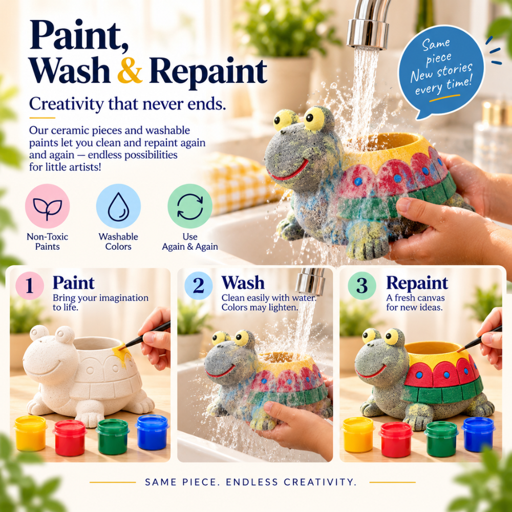 DIY Planter Painting Kit - Turtle