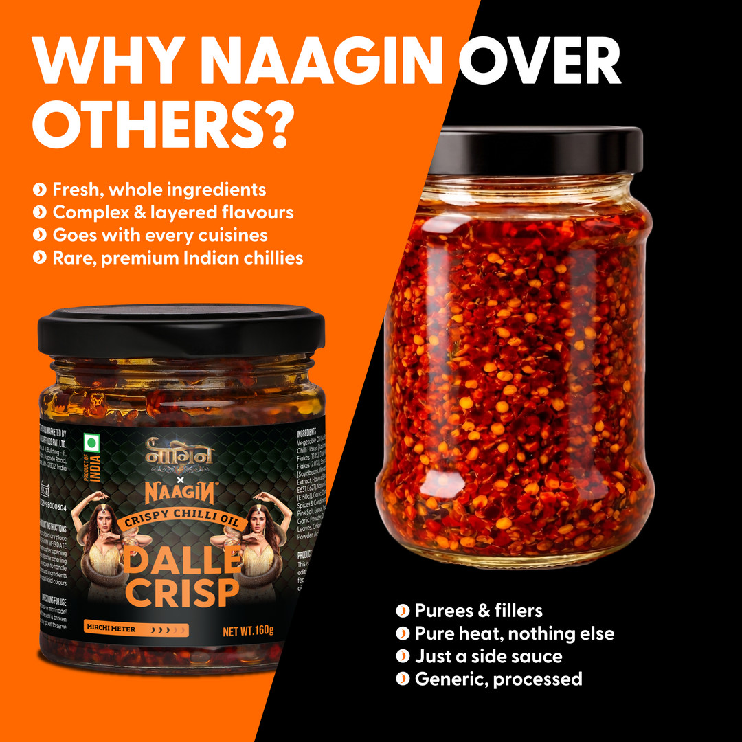 NaaginxNaagin Dalle Crisp Chilli Oil - Crunchy, Spicy Indian Sichuan pepper