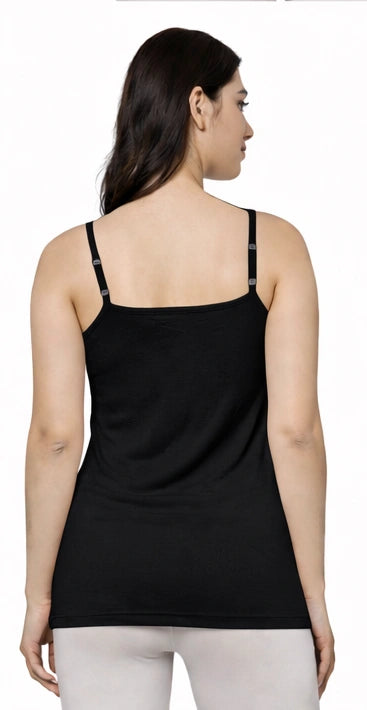 Bamboo Fabric Camisole – Soft, Breathable, Eco-Friendly, and Stylish for All-Day Comfort and Elegance | Black