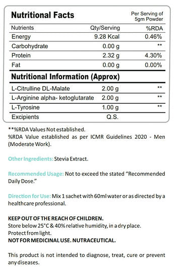 FM Nutrition Mito-II Support I Enhance Energy I Mitochondrial Augmentation I Cellular Health | Muscle Strength | Heart Health I Cognitive Function I Vegan I 10 Sachets