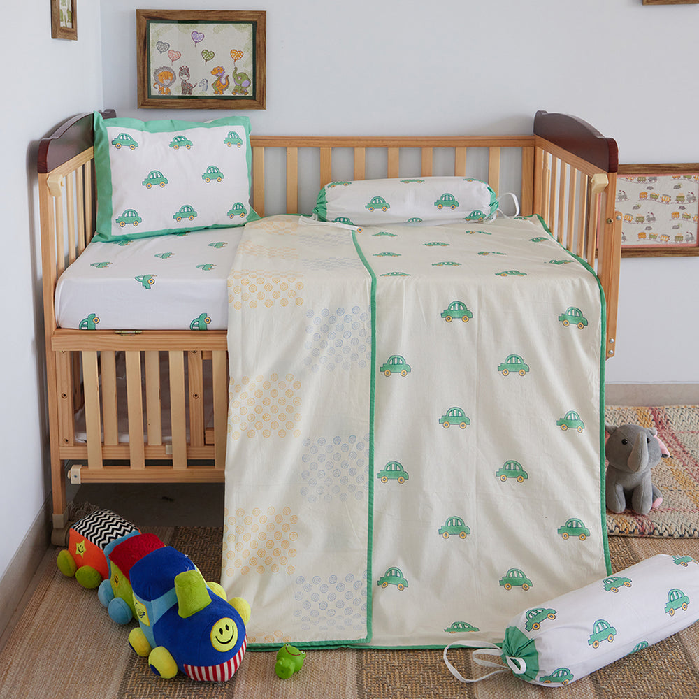 ADYA Holiday Green Car Baby Dohar