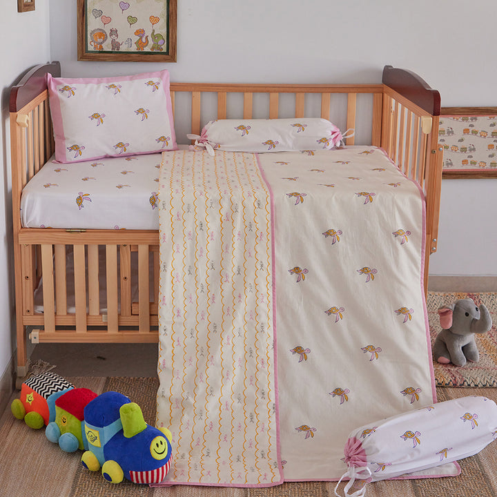 ADYA Lilac & Pink Turtle Baby Dohar