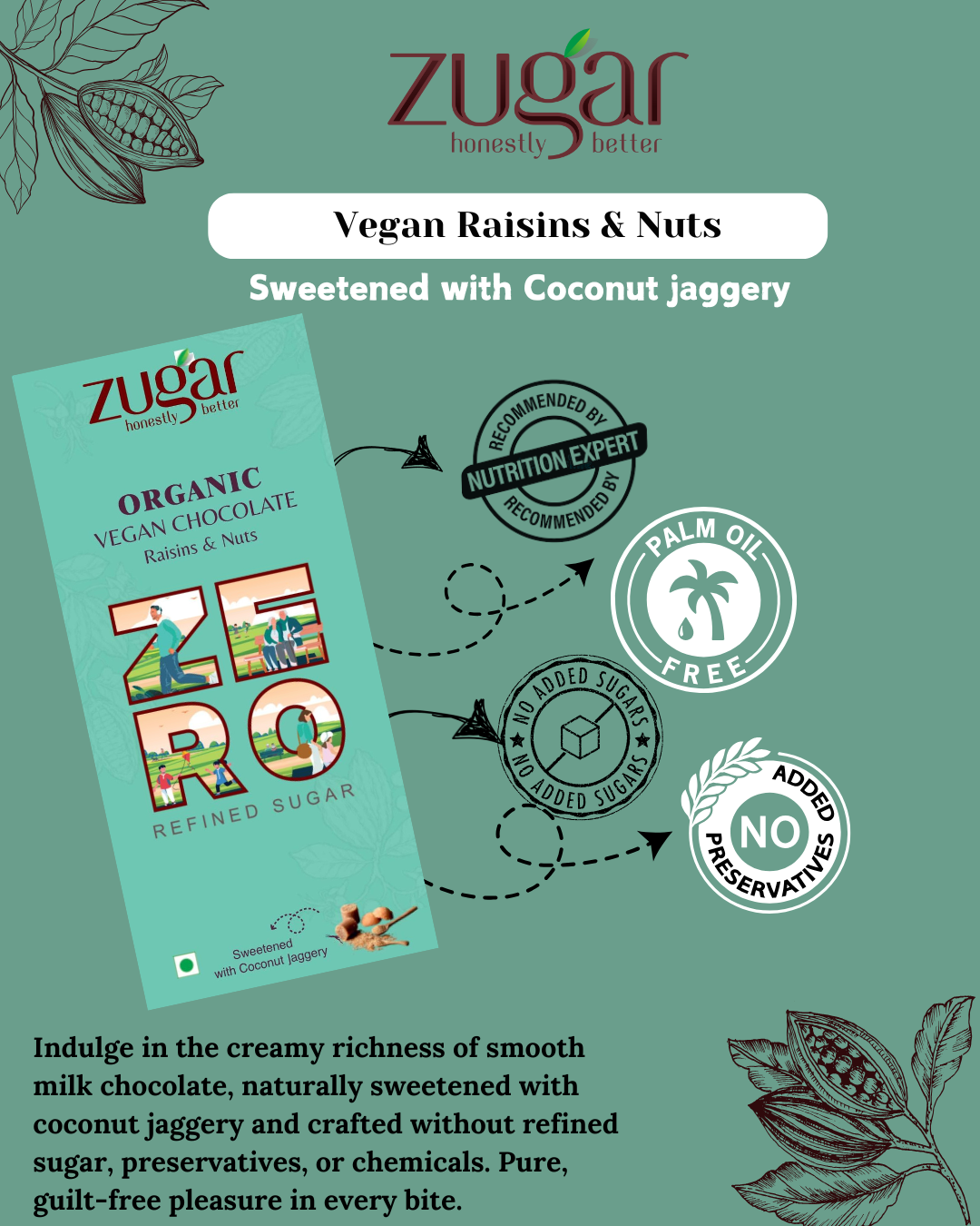 Vegan Raisins and Nuts Chocolate 