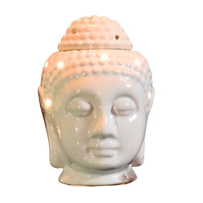 Aesthetic Living Divine Buddha Electric Diffuser with lights I Ceramic I White