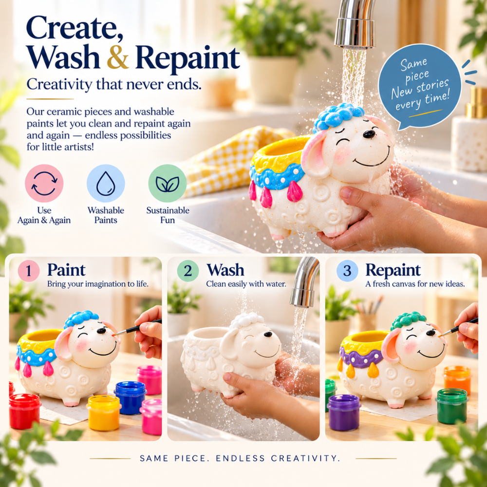 DIY Planter Painting Kit - Sheep