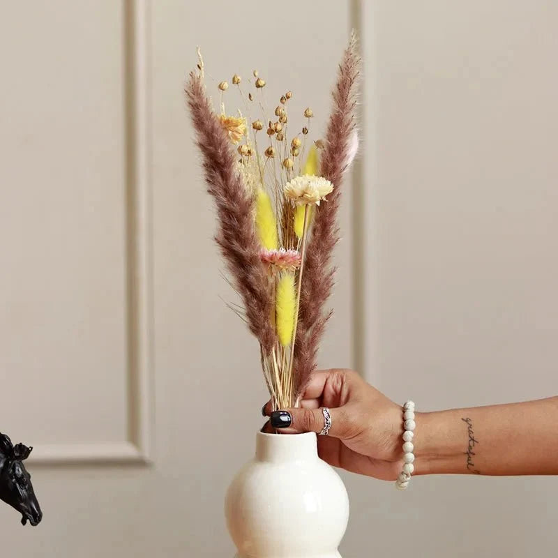 Artecasa Aira Dried Flower Bunch | Natural Dried Floral Decor for Vase Styling | Arte Casa