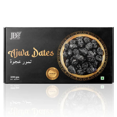 JB&CO Ajwa Dates - Khajoor Imported from Madina - 500 gm