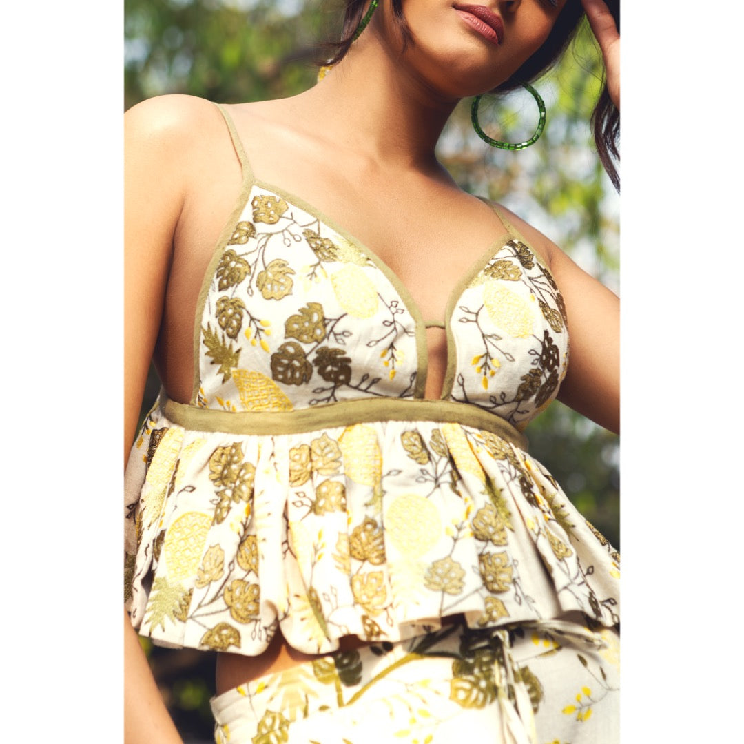 AKASHI Aloha Peplum Kala Cotton Women&