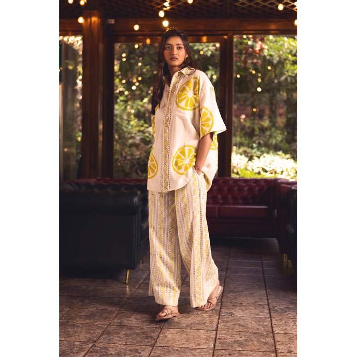 AKASHI Citrus Slice Kala Cotton Women's Shirt