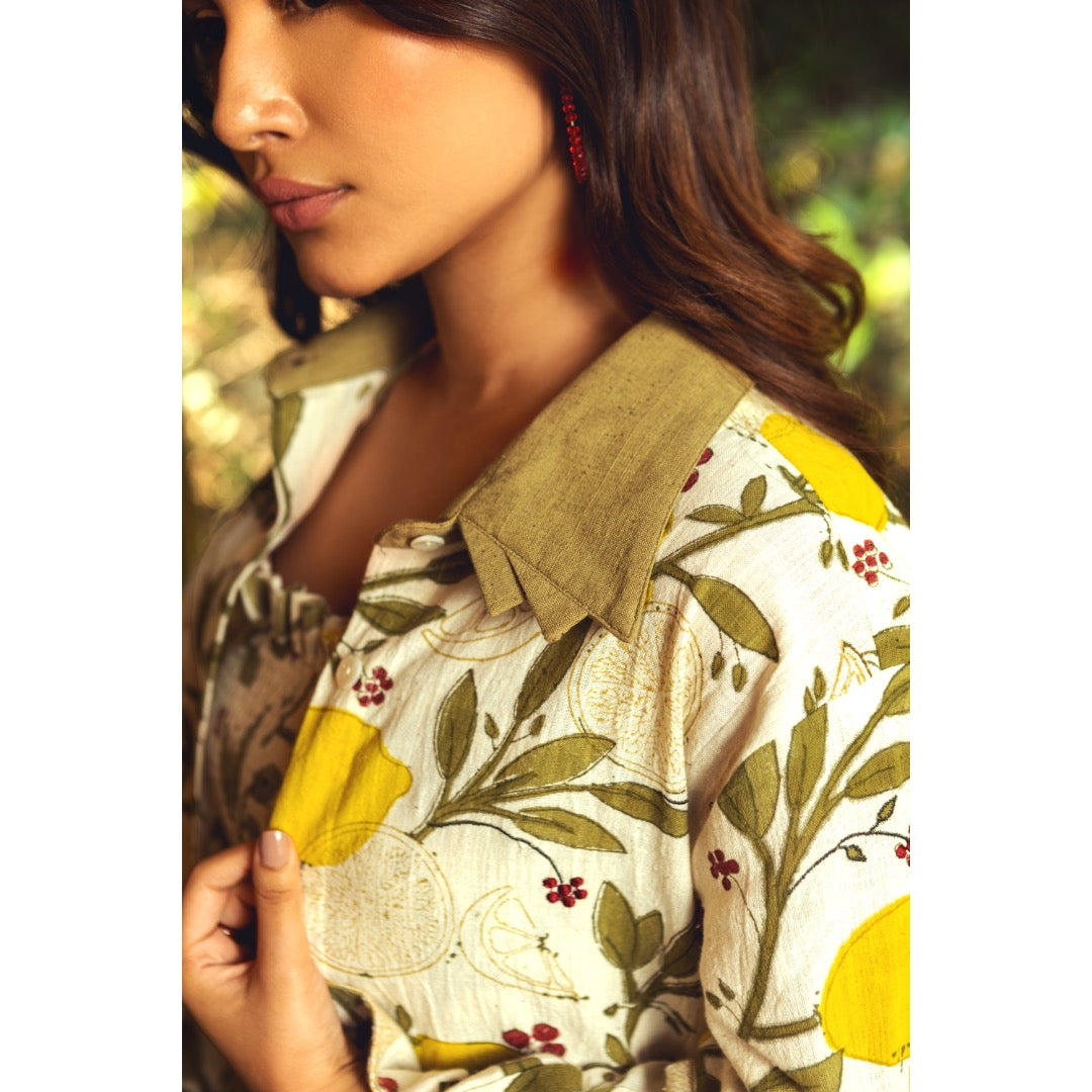 AKASHI Lemon Leaf Kala Cotton Women&