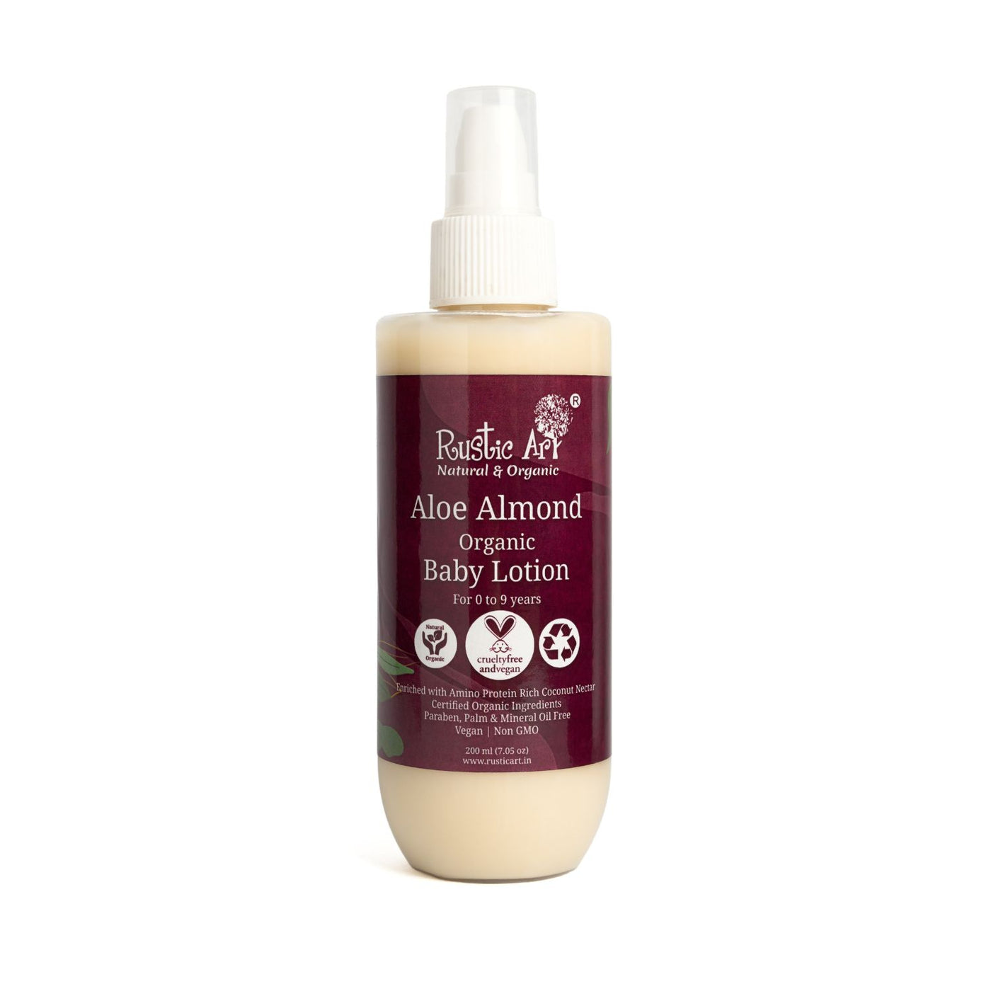 Rustic Art Aloe Almond Baby Lotion 200 ml