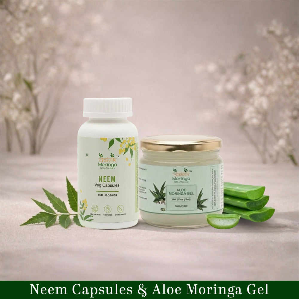 Neem Veg Capsules and Aloemoringa gel 110g