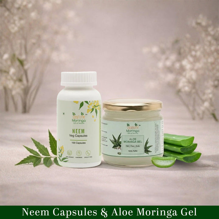 Neem Veg Capsules and Aloemoringa gel 110g