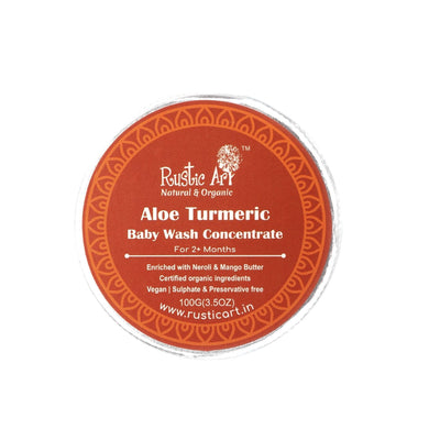 Rustic Art Organic Aloe Turmeric Baby Wash Concentrate (pack of 2) 100gm