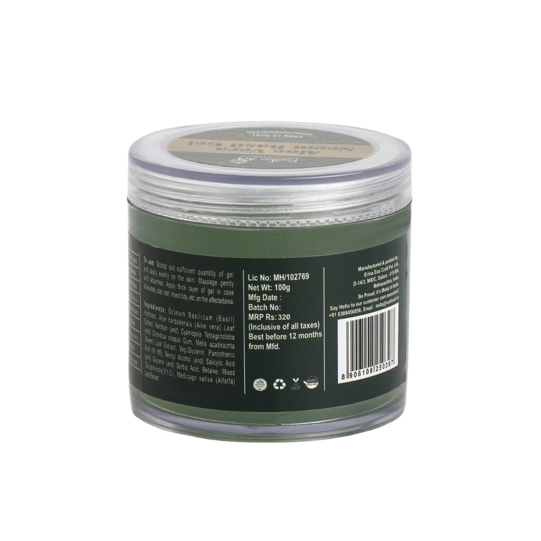 Rustic Art Aloe Vera Neem Basil Gel (100gm) PACK OF 2